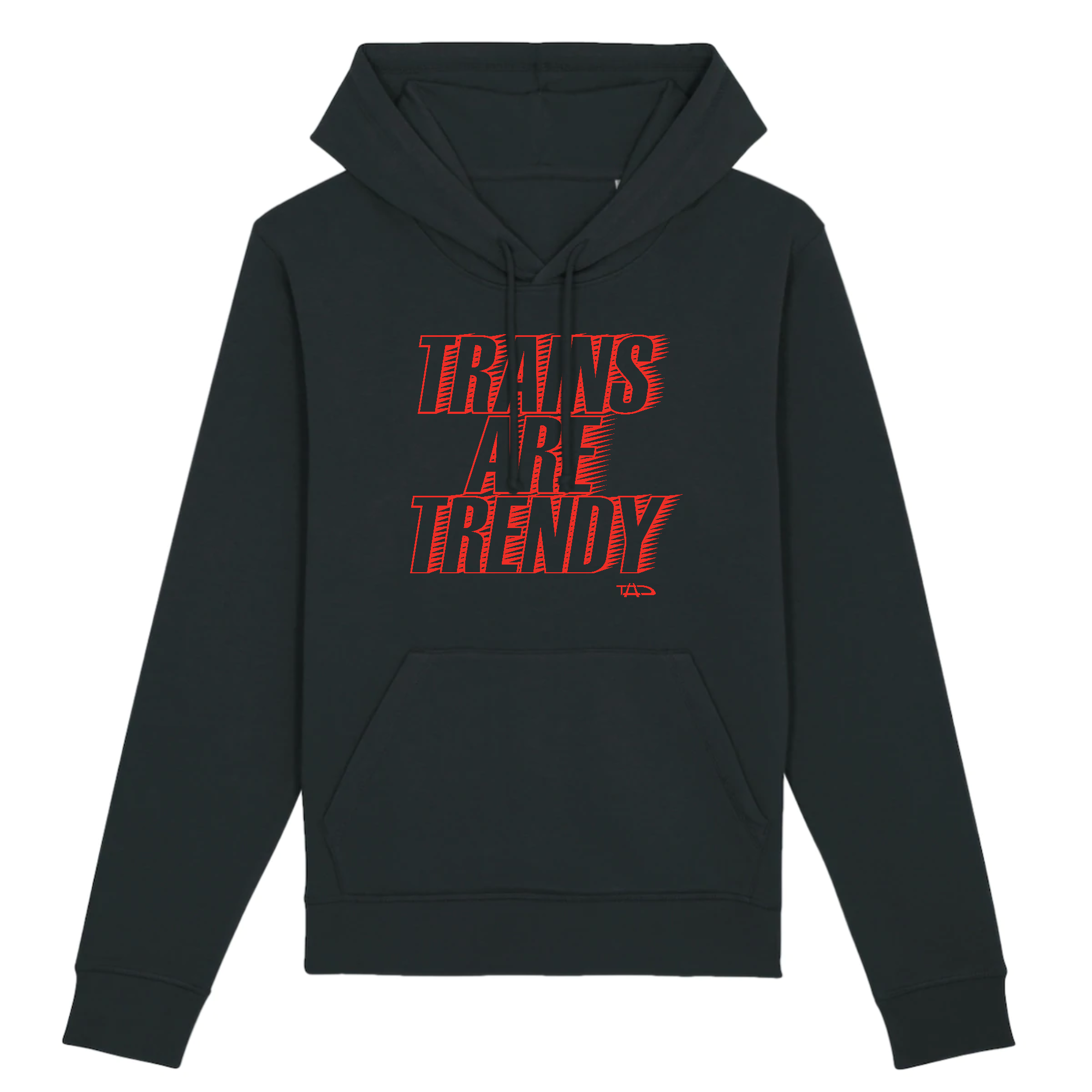 Trains are trendy rouge - Sweatshirt à capuche T-Pop